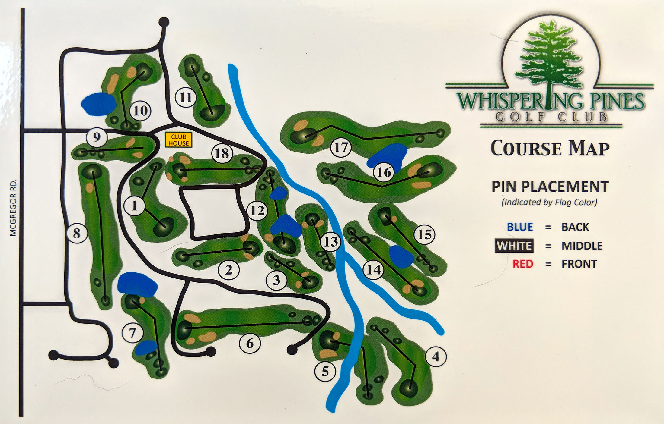 Scorecard & Local Rules Whispering Pines Golf Club